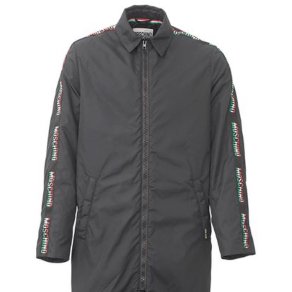 Moschino couture coat with logo